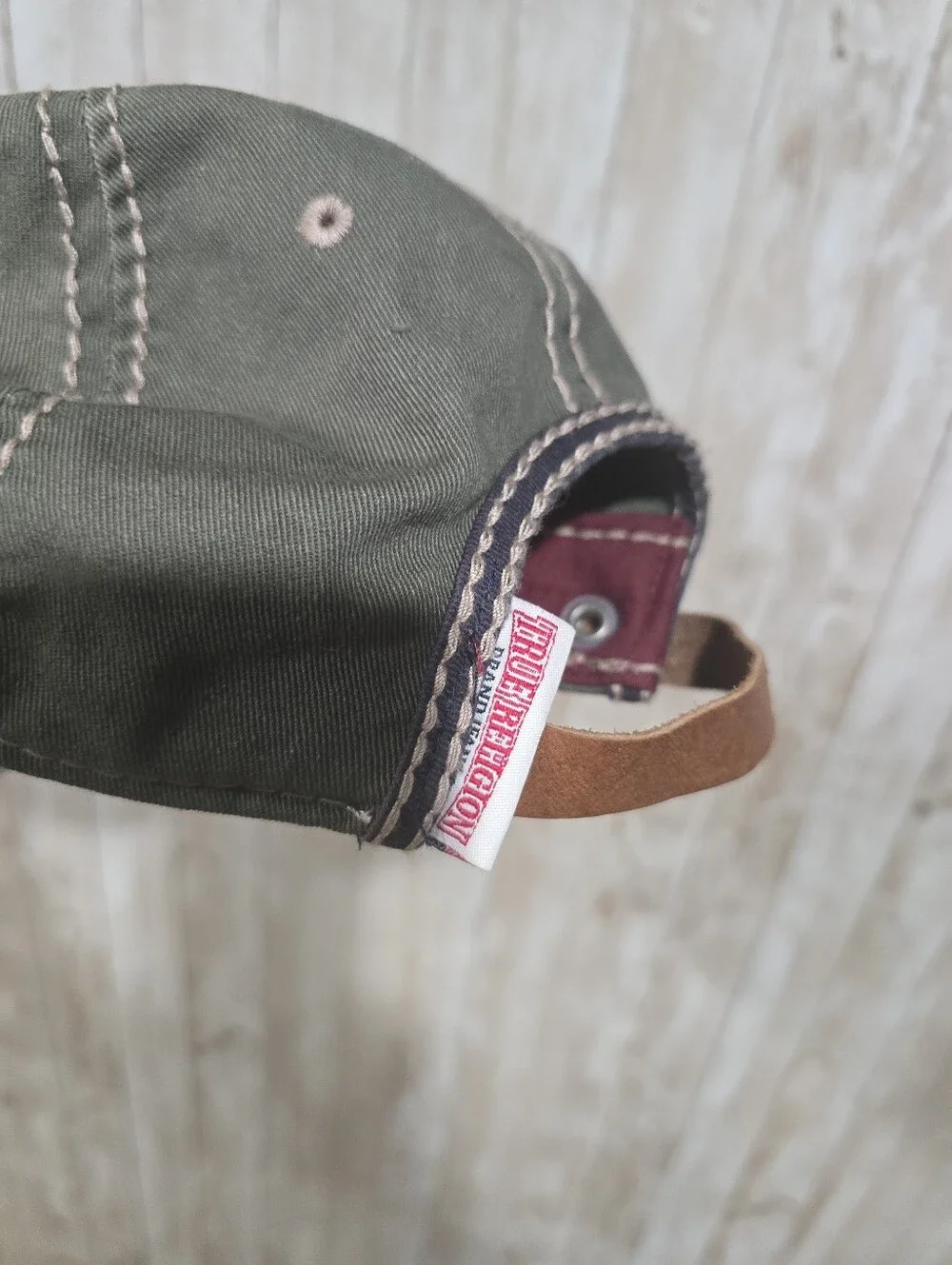 True Religion Y2K Vtg Distressed Stitch 56 Trucker Hat
